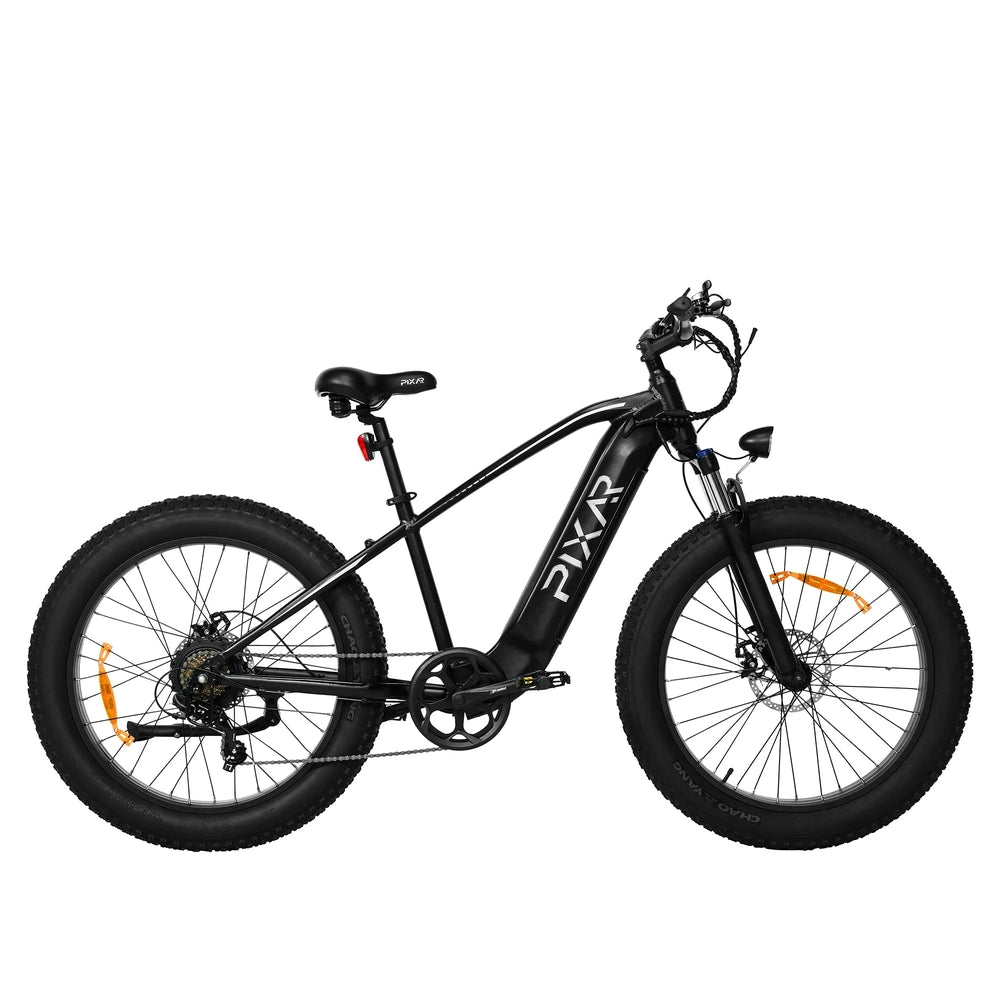 PIXAR Space1 500W Fat Tire Electric Bike – 48V 20Ah Battery, 26"x4" Tires, Shimano 7-Speed, Long-Range All-Terrain E-Bike