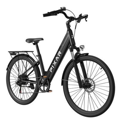PIXAR® Cruiser 250W Electric City Bike - 120km Range, Shimano 7-Speed, High Load Capacity