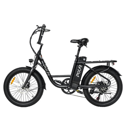 PIXAR Fun1 350W Fat Tire Electric Bike – 36V 10.4Ah Battery, 20"x3" Tires, Shimano 7-Speed, Front Suspension
