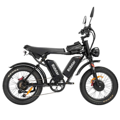 Ridstar Q20 Pro - 2000W Dual Motor E-Bike, 52V 40AH Battery, 20" Fat Tires, Dual Suspension