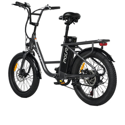 PIXAR Fun1 350W Fat Tire Electric Bike – 36V 10.4Ah Battery, 20"x3" Tires, Shimano 7-Speed, Front Suspension