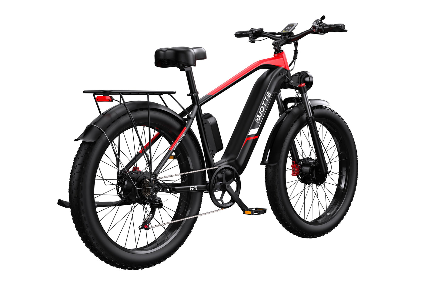 DUOTTS F26 Pro Dual-Motor Electric Bike: 48V 750W*2 Motors, Samsung 48V 20AH Battery, Shimano 7-Speed, Hydraulic Brakes, 65NM Torque, LCD Display, Bluetooth Connectivity, Aluminum Alloy Frame