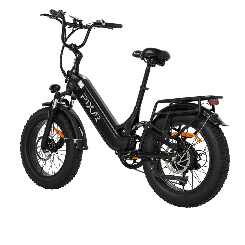 PIXAR Ride1 Fat Tire Mountain E-Bike – 500W Motor, Samsung 36V 15.6Ah Battery, 20"x4.0 Tires, Shimano Gearing