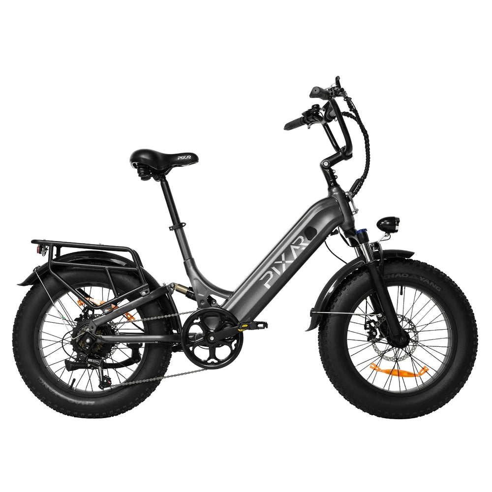 PIXAR Ride1 Fat Tire Mountain E-Bike – 500W Motor, Samsung 36V 15.6Ah Battery, 20"x4.0 Tires, Shimano Gearing