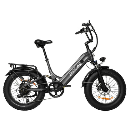 PIXAR Ride1 Fat Tire Mountain E-Bike – 500W Motor, Samsung 36V 15.6Ah Battery, 20"x4.0 Tires, Shimano Gearing