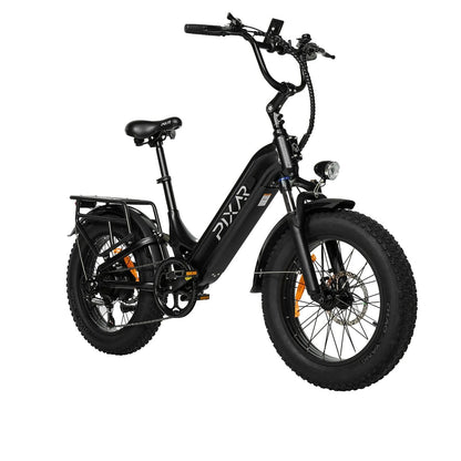 PIXAR Ride1 Fat Tire Mountain E-Bike – 500W Motor, Samsung 36V 15.6Ah Battery, 20"x4.0 Tires, Shimano Gearing