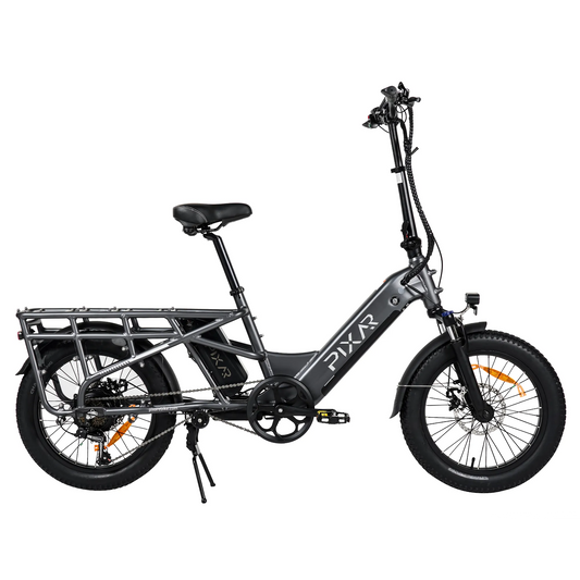 PIXAR Plus7 500W Fat Tire Electric Bike – 48V 10.4Ah Battery, 20"x3" Tires, Shimano 7-Speed, Front Suspension