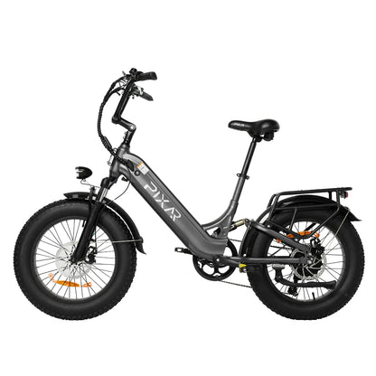 PIXAR Ride1 Fat Tire Mountain E-Bike – 500W Motor, Samsung 36V 15.6Ah Battery, 20"x4.0 Tires, Shimano Gearing