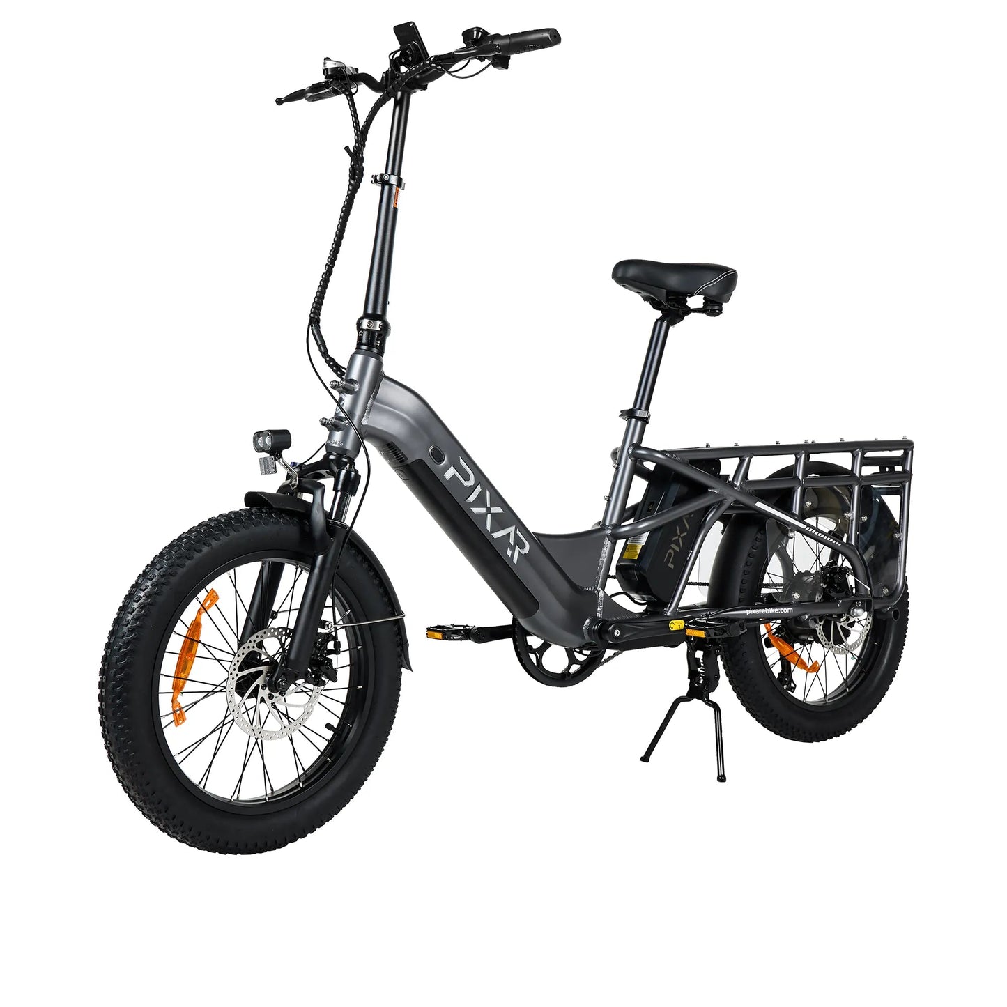 PIXAR Plus7 500W Fat Tire Electric Bike – 48V 10.4Ah Battery, 20"x3" Tires, Shimano 7-Speed, Front Suspension