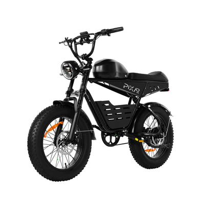 PIXAR SuperV 500W Electric Bike – 48V 15.6Ah Battery, 60KM Range, Shimano 7-Speed, All-Terrain Fat Tire E-Bike