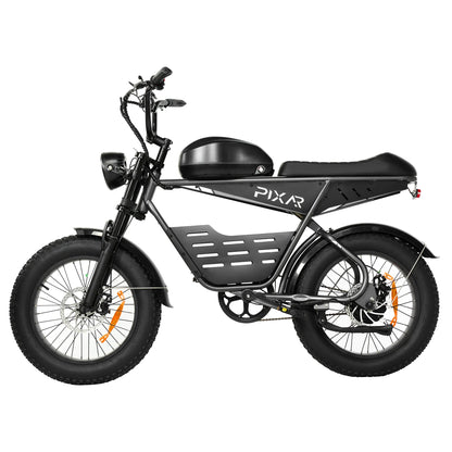 PIXAR SuperV 500W Electric Bike – 48V 15.6Ah Battery, 60KM Range, Shimano 7-Speed, All-Terrain Fat Tire E-Bike