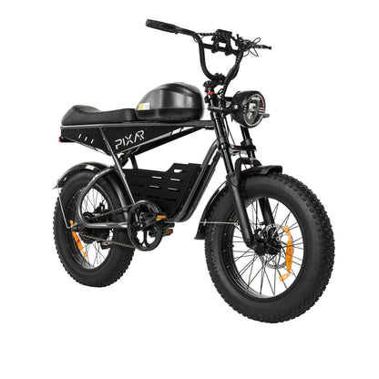 PIXAR SuperV 500W Electric Bike – 48V 15.6Ah Battery, 60KM Range, Shimano 7-Speed, All-Terrain Fat Tire E-Bike