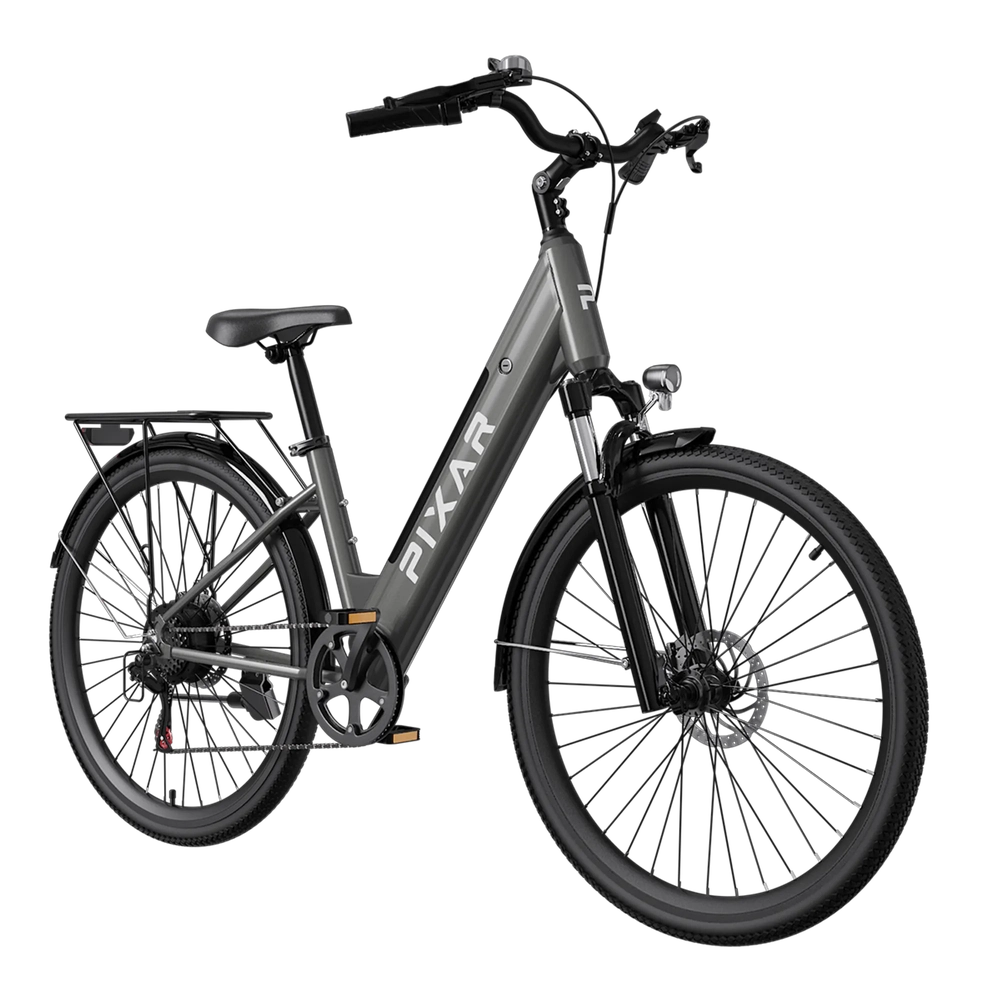 PIXAR® Cruiser 250W Electric City Bike - 120km Range, Shimano 7-Speed, High Load Capacity