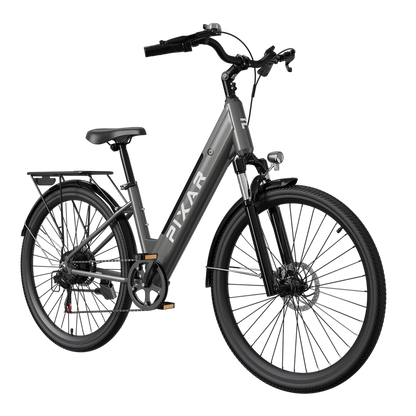 PIXAR® Cruiser 250W Electric City Bike - 120km Range, Shimano 7-Speed, High Load Capacity