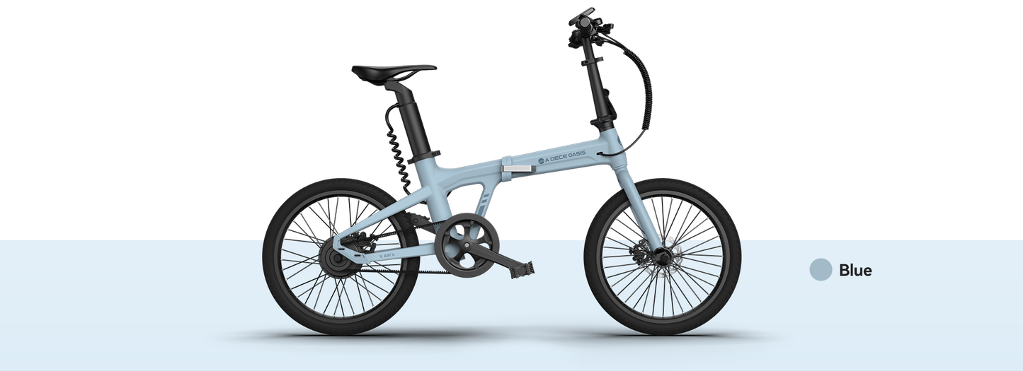 ADO Air 20 Folding Electric Bike: 100km Range, 25km/h Speed, Torque Sensor Pedal Assist