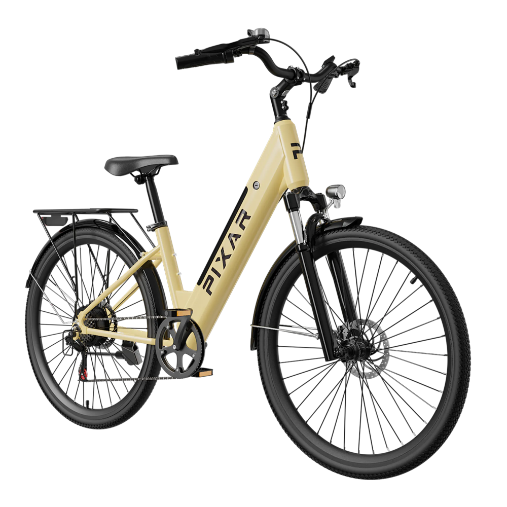 PIXAR® Cruiser 250W Electric City Bike - 120km Range, Shimano 7-Speed, High Load Capacity