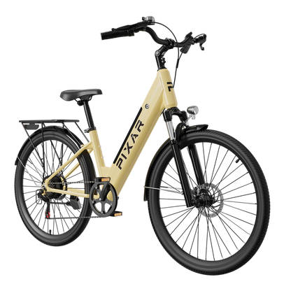 PIXAR® Cruiser 250W Electric City Bike - 120km Range, Shimano 7-Speed, High Load Capacity