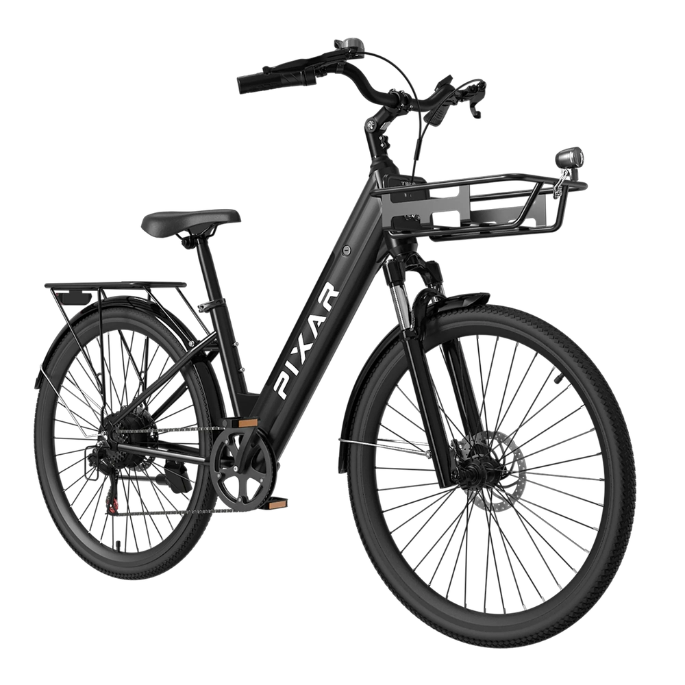 PIXAR® Cruiser 250W Electric City Bike - 120km Range, Shimano 7-Speed, High Load Capacity