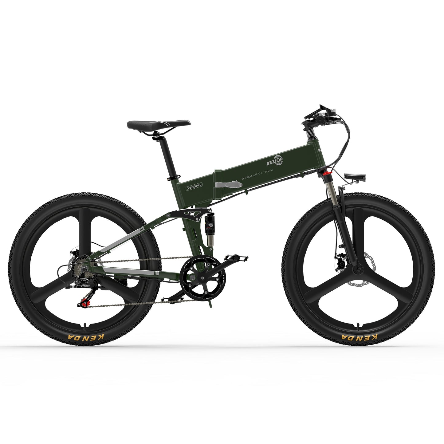 Bezior X Plus Foldable Electric Bike - 1500W Motor, 26x4.0 Wheels, 130 km Range, Shimano 27-Speed