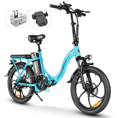 SAMEBIKE CY20 Foldable Electric Bike - 350W Motor, 32 km/h, 20x2.35 Tires, 80 km Range