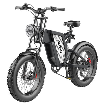 GUNAI-MX25 Electric Bike: 48V 1000W Motor, 45-50KM/h Speed, 25Ah Battery, 40-60KM Range, Shimano 7-Speed, 20x4.0 Fat Tires, Hydraulic Brakes, 200KG Load Capacity, LED Spotlight