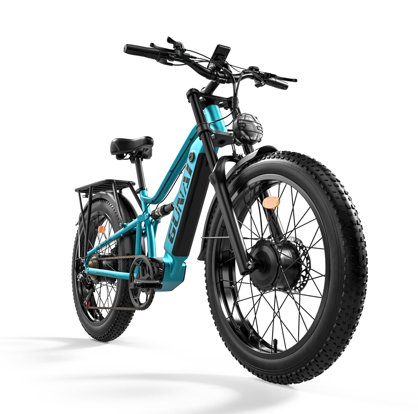 GUNAI-M2 Electric Bike: 48V 1500W Motor, 60KM/h Speed, 17.5Ah Battery, Dual Suspension, Shimano 7-Speed, 26x4.0 Fat Tires, 150KG Load Capacity, 55KM Range