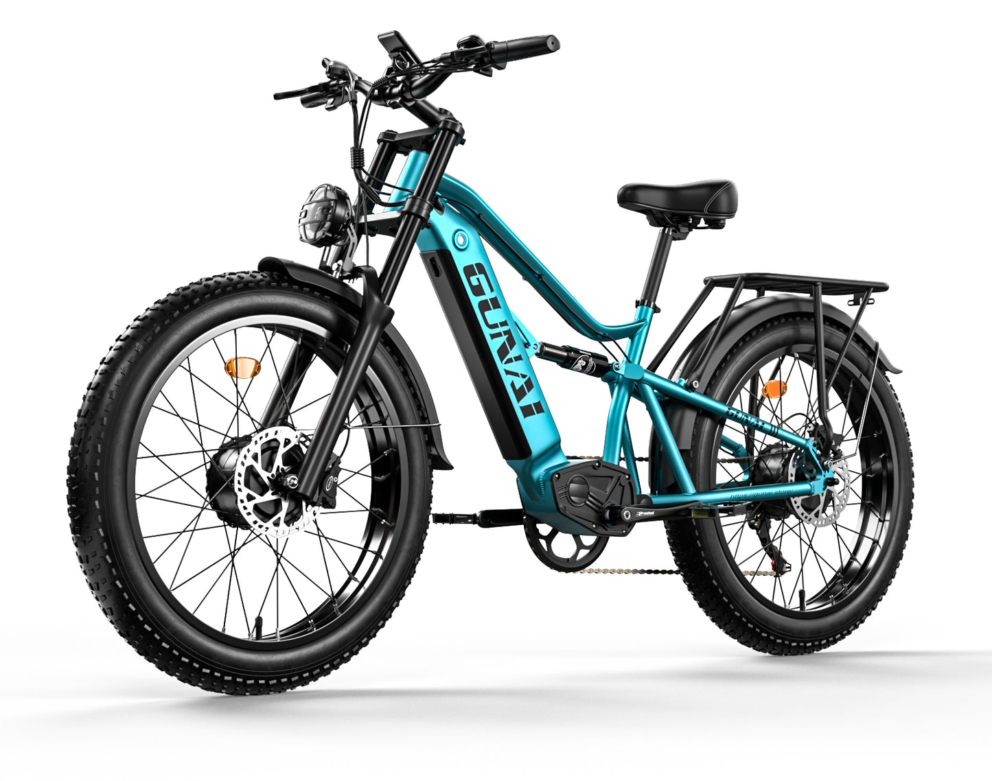 GUNAI-M2 Electric Bike: 48V 1500W Motor, 60KM/h Speed, 17.5Ah Battery, Dual Suspension, Shimano 7-Speed, 26x4.0 Fat Tires, 150KG Load Capacity, 55KM Range