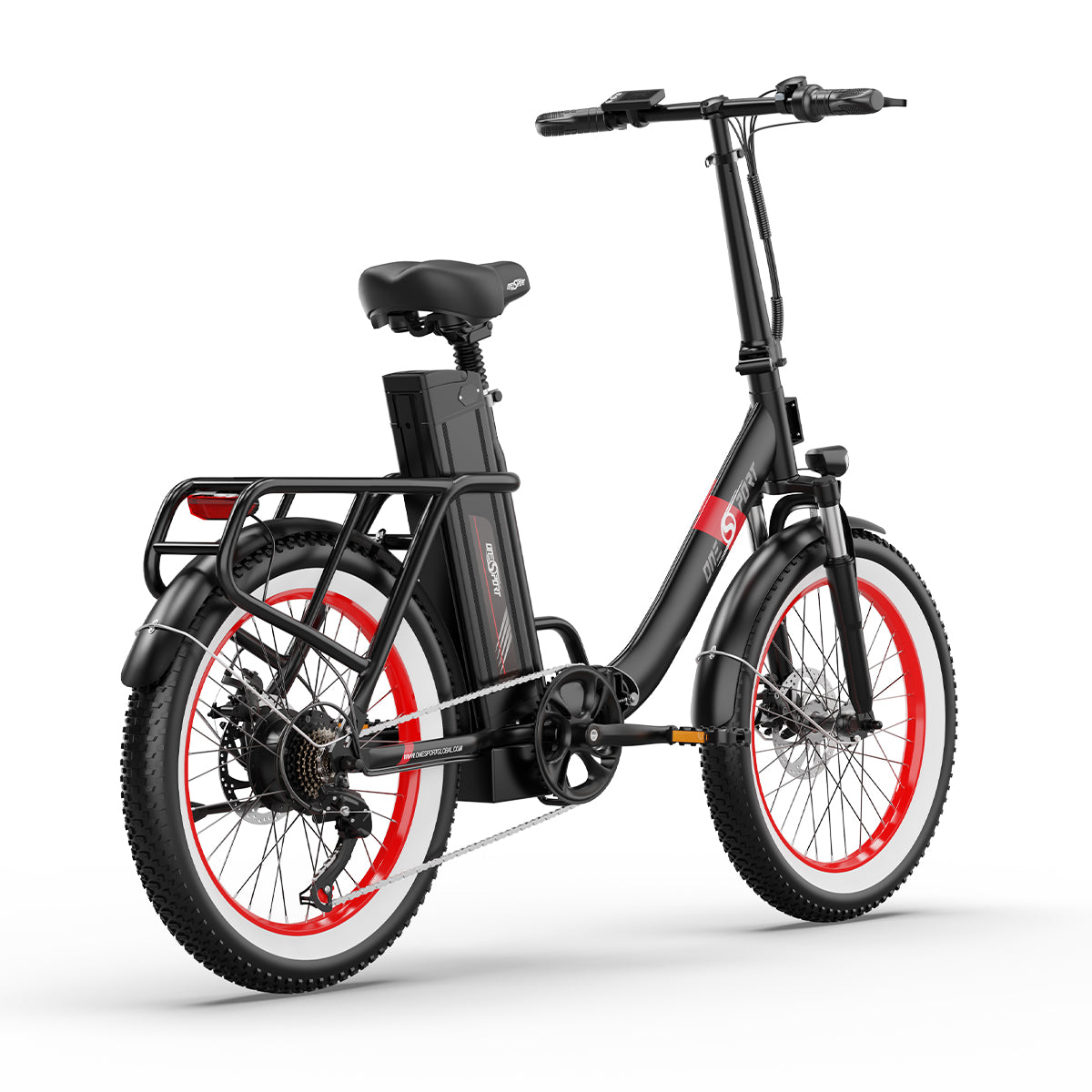 ONESPORT OT16 Electric Bike - 48V 15AH, 20" Tires, 7-Speed, LCD Display, IP54 Rated