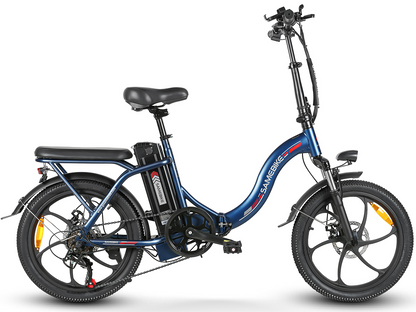 SAMEBIKE CY20 Foldable Electric Bike - 350W Motor, 32 km/h, 20x2.35 Tires, 80 km Range