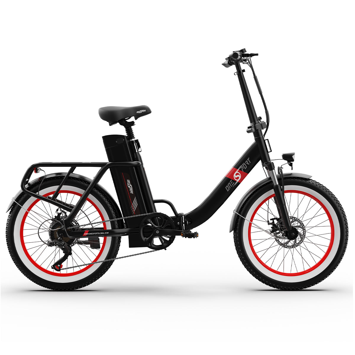 ONESPORT OT16 Electric Bike - 48V 15AH, 20" Tires, 7-Speed, LCD Display, IP54 Rated