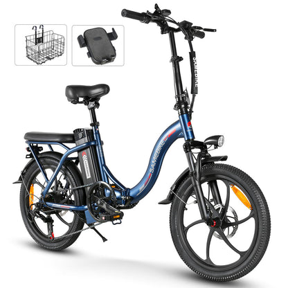 SAMEBIKE CY20 Foldable Electric Bike - 350W Motor, 32 km/h, 20x2.35 Tires, 80 km Range