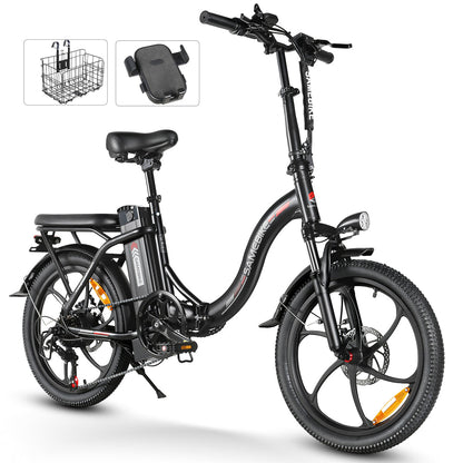 SAMEBIKE CY20 Foldable Electric Bike - 350W Motor, 32 km/h, 20x2.35 Tires, 80 km Range