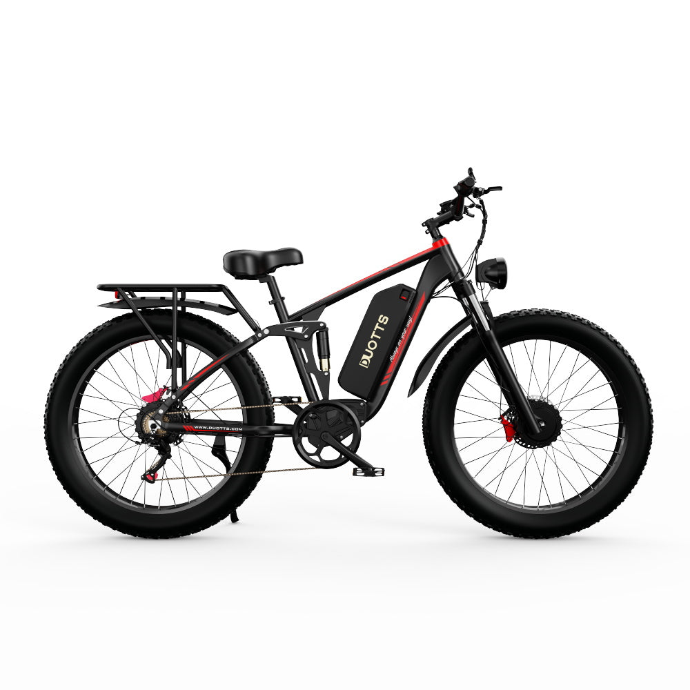 DUOTTS S26 Electric Bike: Dual 48V 750W Motors, Samsung 48V 20AH Battery, Shimano 7-Speed, Hydraulic Brakes, 26x4.0 Tires, 5-Speed LCD Display, Bluetooth Connectivity