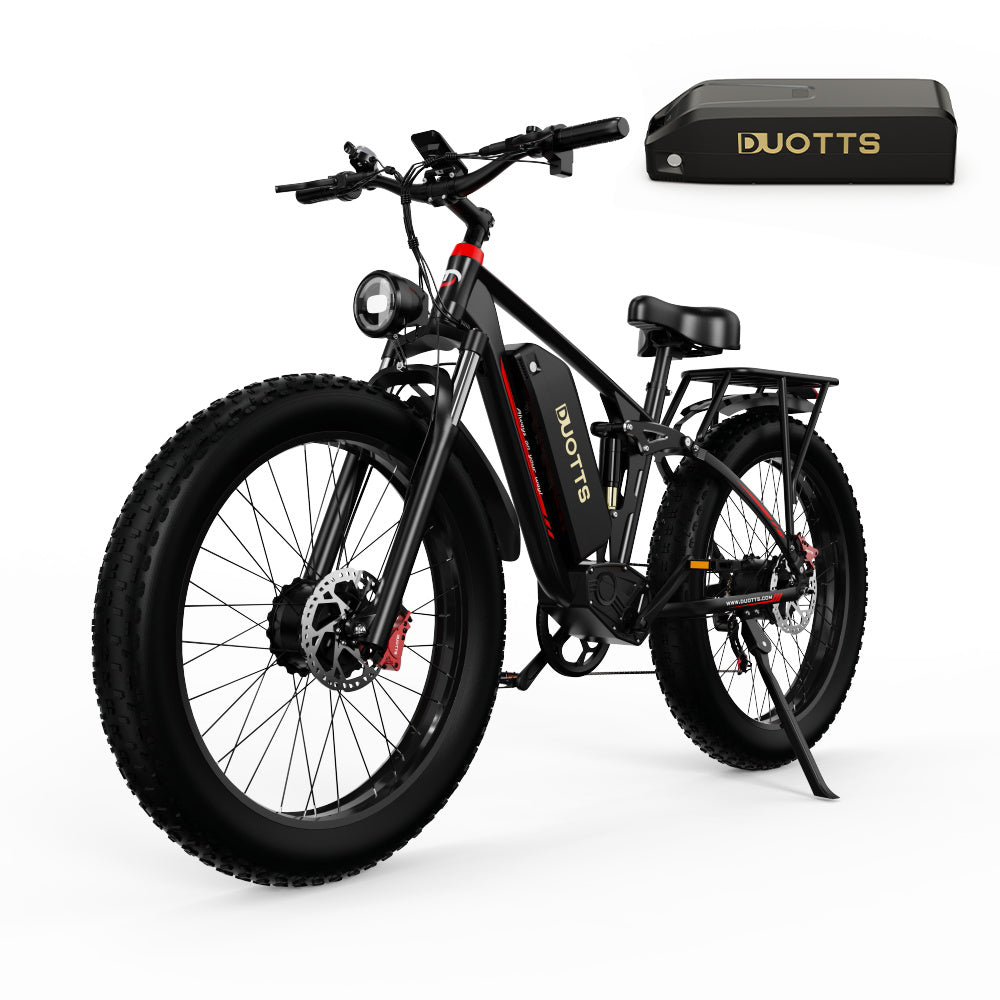 DUOTTS S26 Electric Bike: Dual 48V 750W Motors, Samsung 48V 20AH Battery, Shimano 7-Speed, Hydraulic Brakes, 26x4.0 Tires, 5-Speed LCD Display, Bluetooth Connectivity