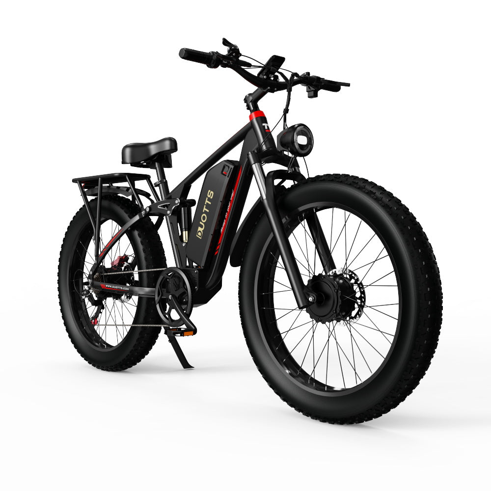 DUOTTS S26 Electric Bike: Dual 48V 750W Motors, Samsung 48V 20AH Battery, Shimano 7-Speed, Hydraulic Brakes, 26x4.0 Tires, 5-Speed LCD Display, Bluetooth Connectivity