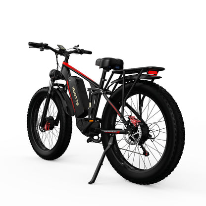 DUOTTS S26 Electric Bike: Dual 48V 750W Motors, Samsung 48V 20AH Battery, Shimano 7-Speed, Hydraulic Brakes, 26x4.0 Tires, 5-Speed LCD Display, Bluetooth Connectivity