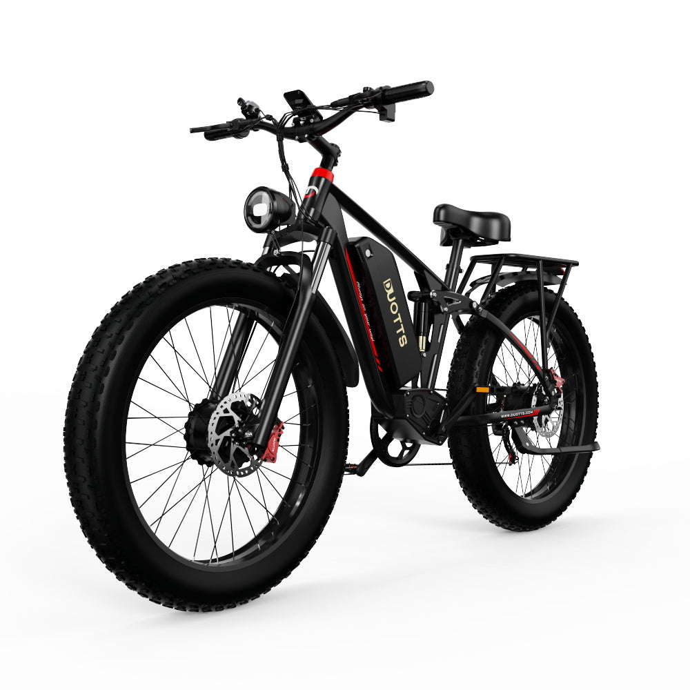 DUOTTS S26 Electric Bike: Dual 48V 750W Motors, Samsung 48V 20AH Battery, Shimano 7-Speed, Hydraulic Brakes, 26x4.0 Tires, 5-Speed LCD Display, Bluetooth Connectivity