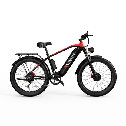 DUOTTS F26 Pro Dual-Motor Electric Bike: 48V 750W*2 Motors, Samsung 48V 20AH Battery, Shimano 7-Speed, Hydraulic Brakes, 65NM Torque, LCD Display, Bluetooth Connectivity, Aluminum Alloy Frame