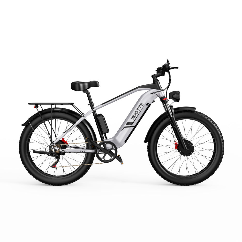 DUOTTS F26 Pro Dual-Motor Electric Bike: 48V 750W*2 Motors, Samsung 48V 20AH Battery, Shimano 7-Speed, Hydraulic Brakes, 65NM Torque, LCD Display, Bluetooth Connectivity, Aluminum Alloy Frame