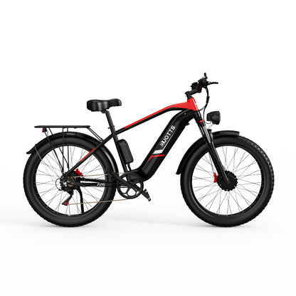 DUOTTS F26 Pro Dual-Motor Electric Bike: 48V 750W*2 Motors, Samsung 48V 20AH Battery, Shimano 7-Speed, Hydraulic Brakes, 65NM Torque, LCD Display, Bluetooth Connectivity, Aluminum Alloy Frame