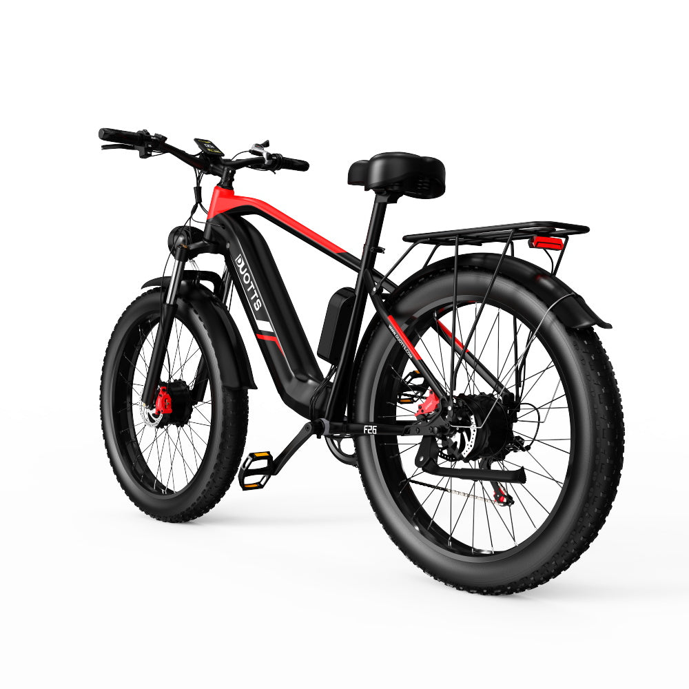 DUOTTS F26 Pro Dual-Motor Electric Bike: 48V 750W*2 Motors, Samsung 48V 20AH Battery, Shimano 7-Speed, Hydraulic Brakes, 65NM Torque, LCD Display, Bluetooth Connectivity, Aluminum Alloy Frame