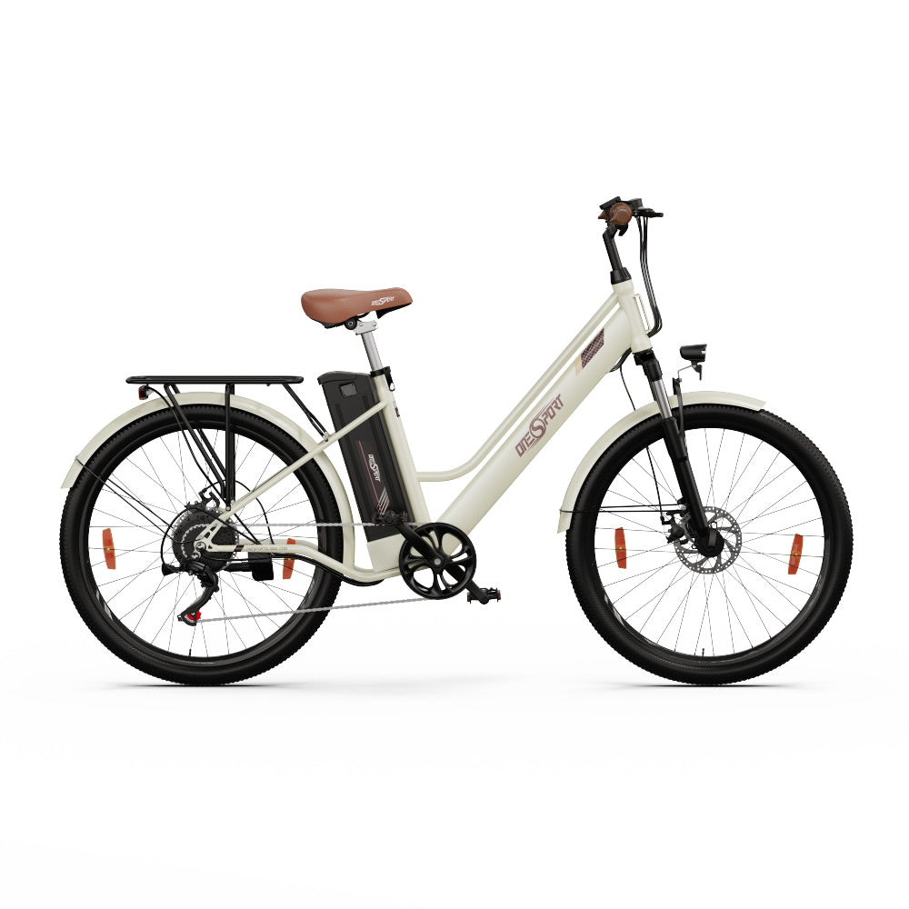 ONESPORT OT18-3 Electric Bike - 26" Wire-Spoke Wheels, 14.4AH Battery, Single-Speed, LCD Screen, IP54 Waterproof