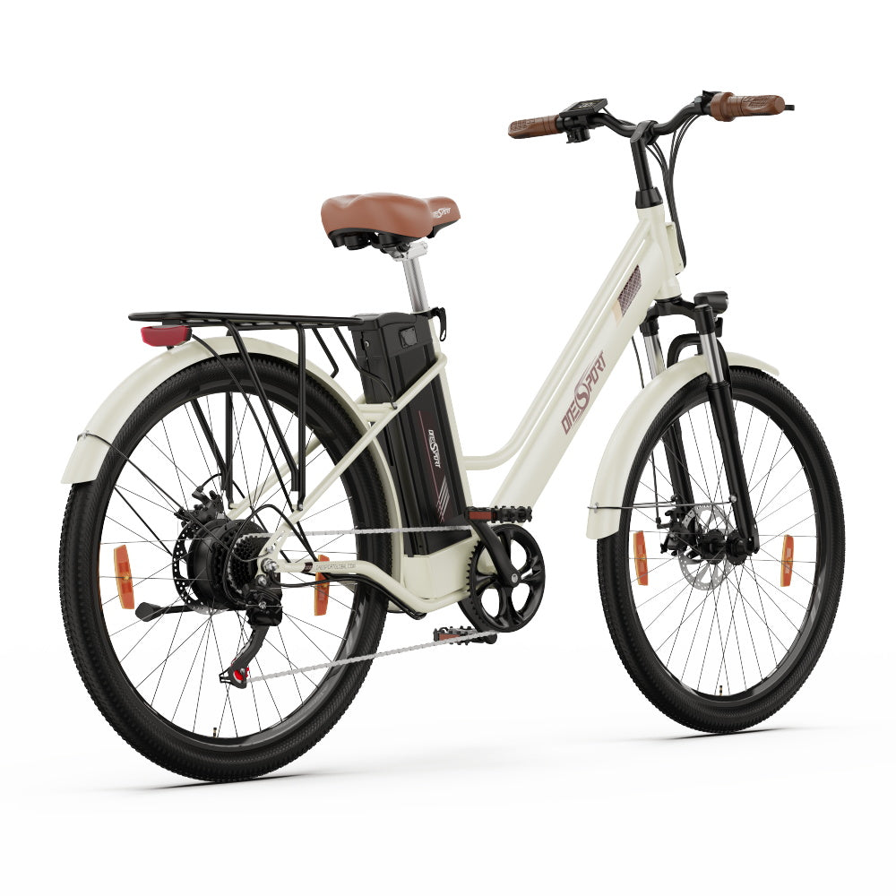 ONESPORT OT18-3 Electric Bike - 26" Wire-Spoke Wheels, 14.4AH Battery, Single-Speed, LCD Screen, IP54 Waterproof