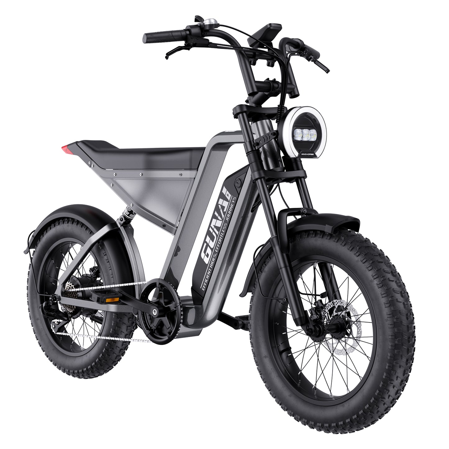 GUNAI-Y Electric Bike: 1000W Motor, 48V 18AH Battery, 60KM/h Speed, 50-90KM Range, Dual Suspension, Hydraulic Disc Brakes, 7-Speed Shimano, 150KG Load Capacity, 20"x4" Fat Tires