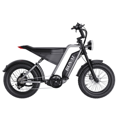 GUNAI-Y Electric Bike: 1000W Motor, 48V 18AH Battery, 60KM/h Speed, 50-90KM Range, Dual Suspension, Hydraulic Disc Brakes, 7-Speed Shimano, 150KG Load Capacity, 20"x4" Fat Tires