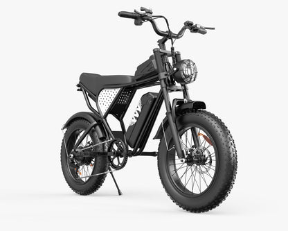 YVY C20 Standard 1500W Electric Bike, 20" Fat Tire, 48V/20Ah Battery, 33mph, 50-75 Mile Range, Shimano 7-Speed, Hydraulic Brakes