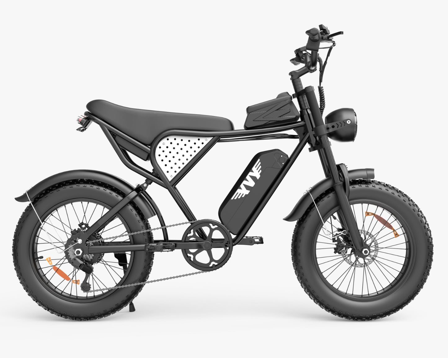 YVY C20 Standard 1500W Electric Bike, 20" Fat Tire, 48V/20Ah Battery, 33mph, 50-75 Mile Range, Shimano 7-Speed, Hydraulic Brakes