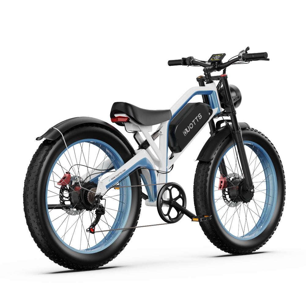 DUOTTS N26 Electric Bike: 120km Range, 25km/h Speed, Shimano 7-Speed, Aluminum Frame, Bluetooth Display