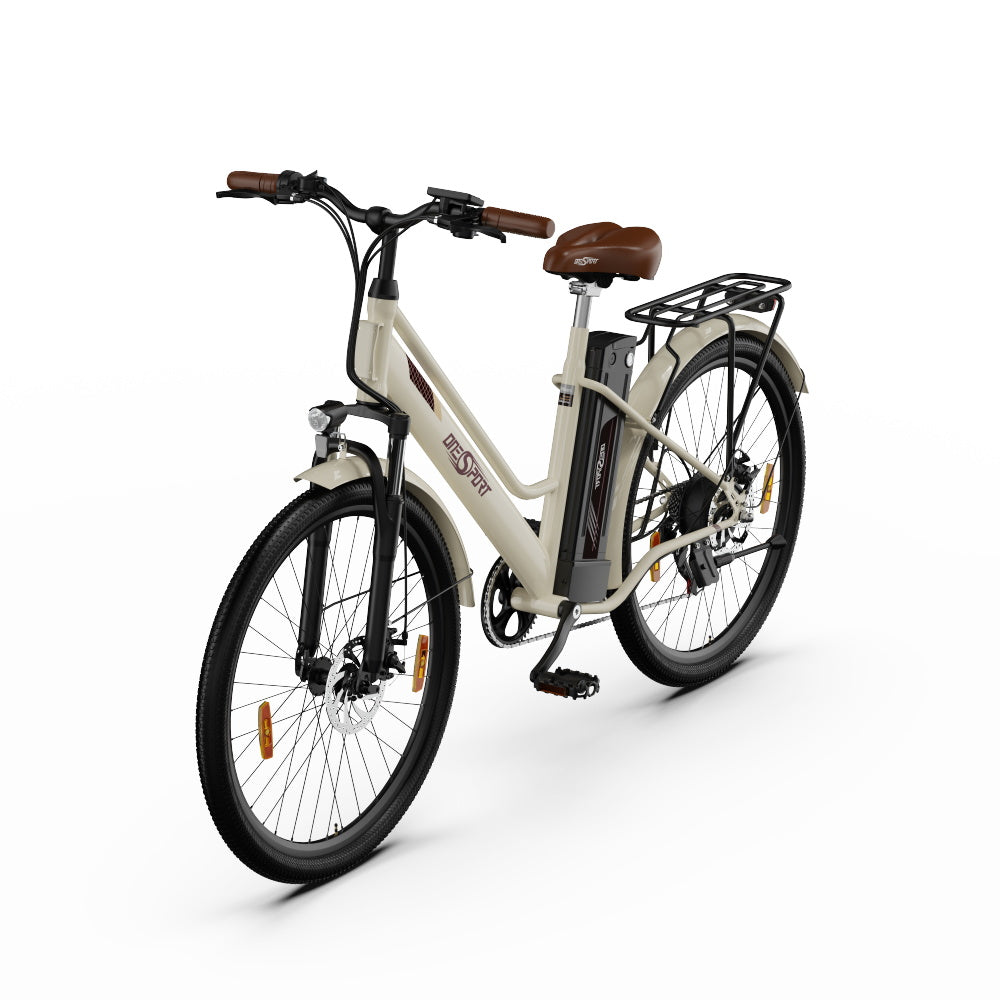 ONESPORT OT18-3 Electric Bike - 26" Wire-Spoke Wheels, 14.4AH Battery, Single-Speed, LCD Screen, IP54 Waterproof