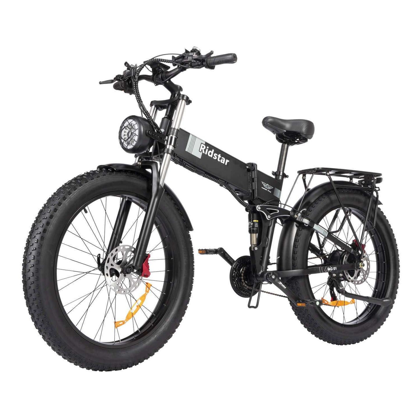 Ridstar H26 Pro Foldable Electric Bike - 1500W, Dual Suspension, 26" Fat Tires